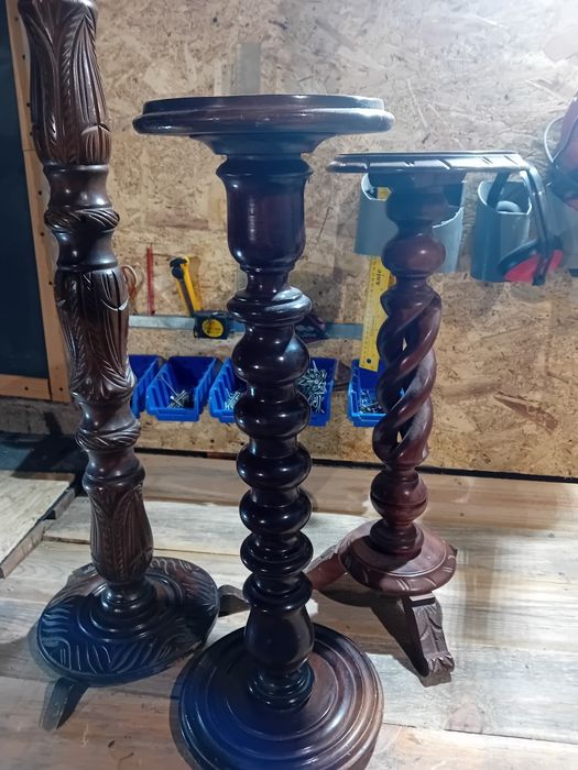 Suporte flores madeira