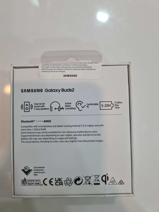 Słuchawki bezprzewodowe - Samsung Galaxy Buds2, Czarne, NOWE