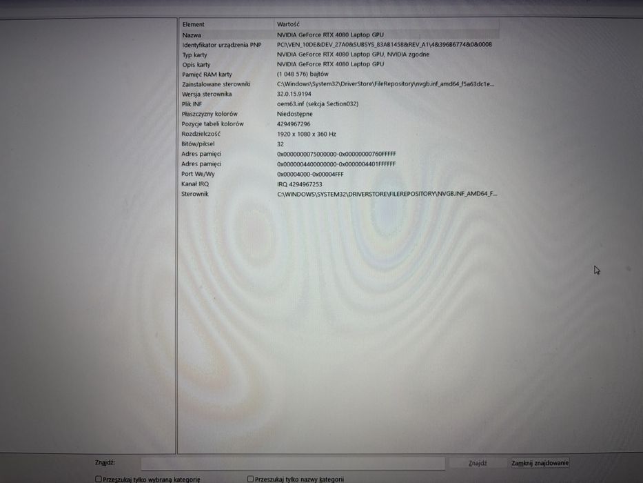 Laptop Gigabayte 4080 2tb ssd intel i 7 14 rdzeni 32gb ram