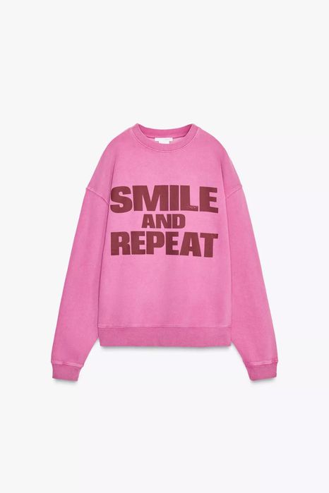 світшот з вареним ефктом Smiley, Zara