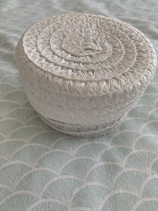 Conjunto de 3 cestos brancos