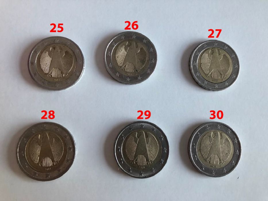 Moedas 2 euros antigas