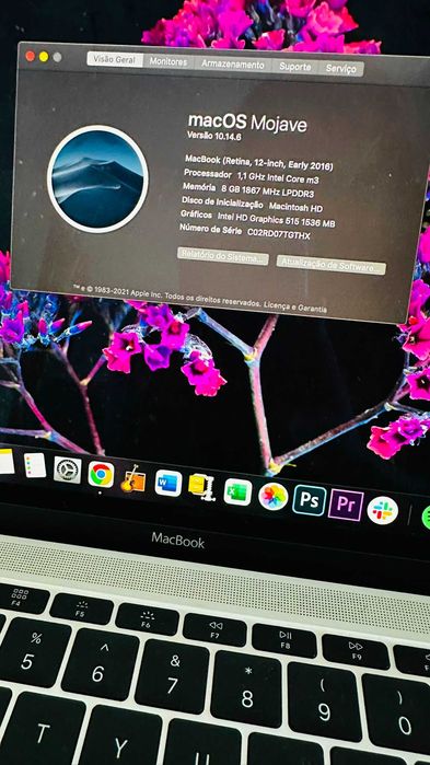 MacBook Retina 12" 2016 | 8GB | 256GB SSD | Carregador + Adaptador Original Apple