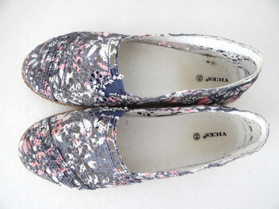 Ażurowe espadryle | rozm. 38 - 24 cm | stan bdb