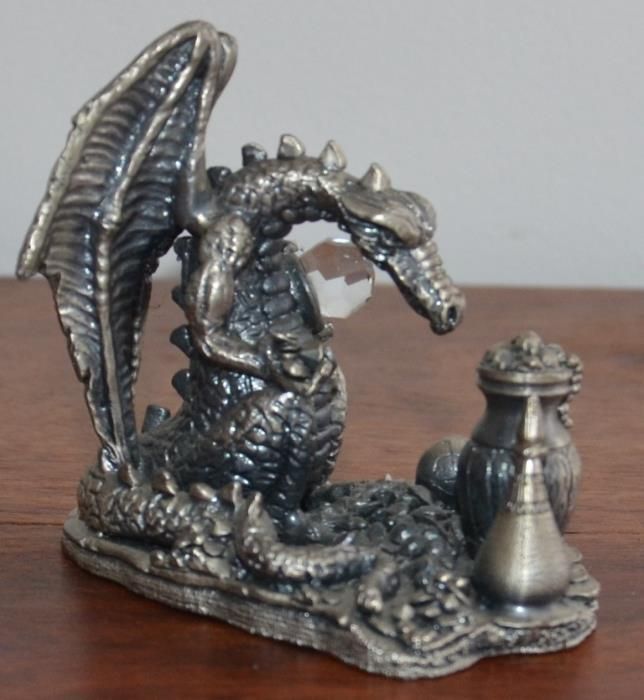 Dragão da saga Senhor dos Anéis – Artigo em estanho puro