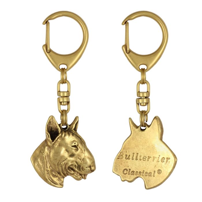 Bulterier brelok pozłacany Art-Dog