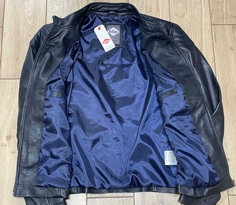Lee Cooper kurtka męska 100% skóra owcza r. L model BRANDO kolor Navy