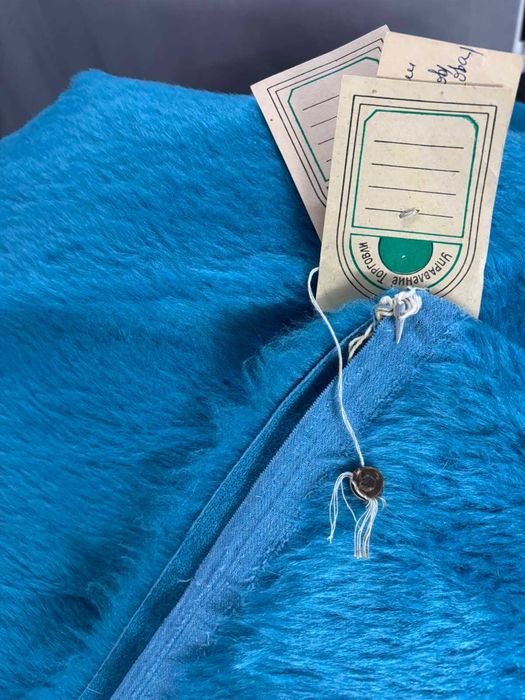 плед травка голубий