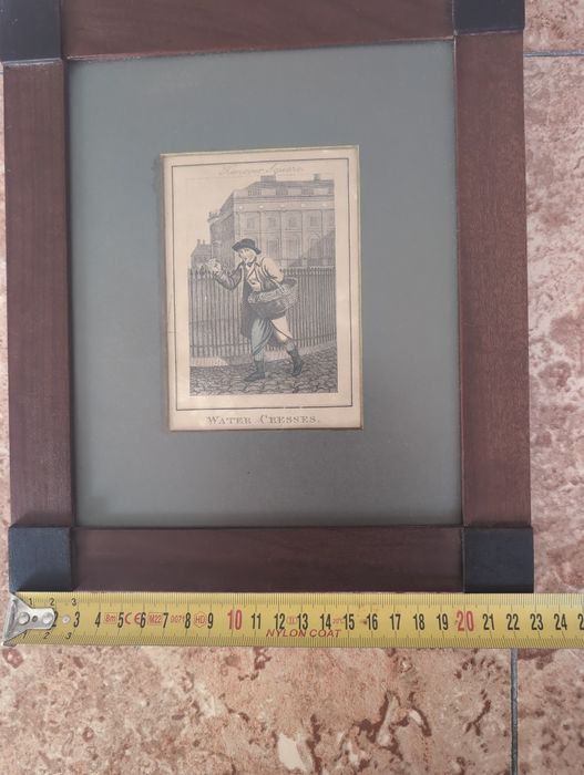 Gravura inglesa sec. XXI colorida à mão