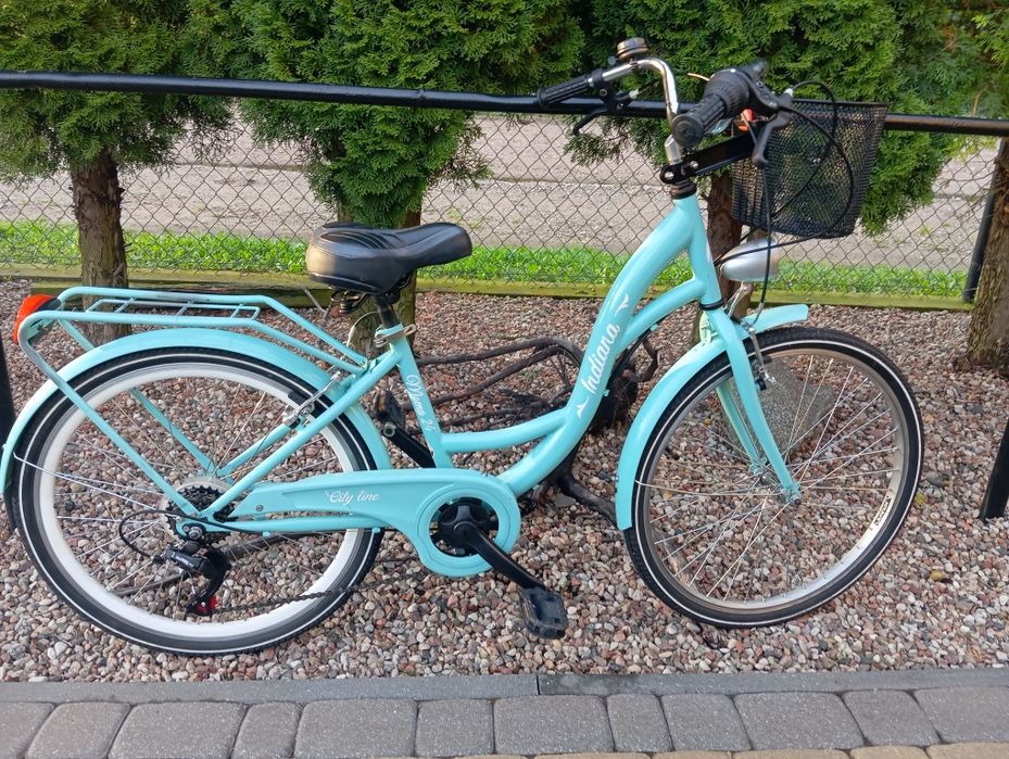 Sprzedam rower dziecięcy Indiana z koszykiem,koła 24 cale.