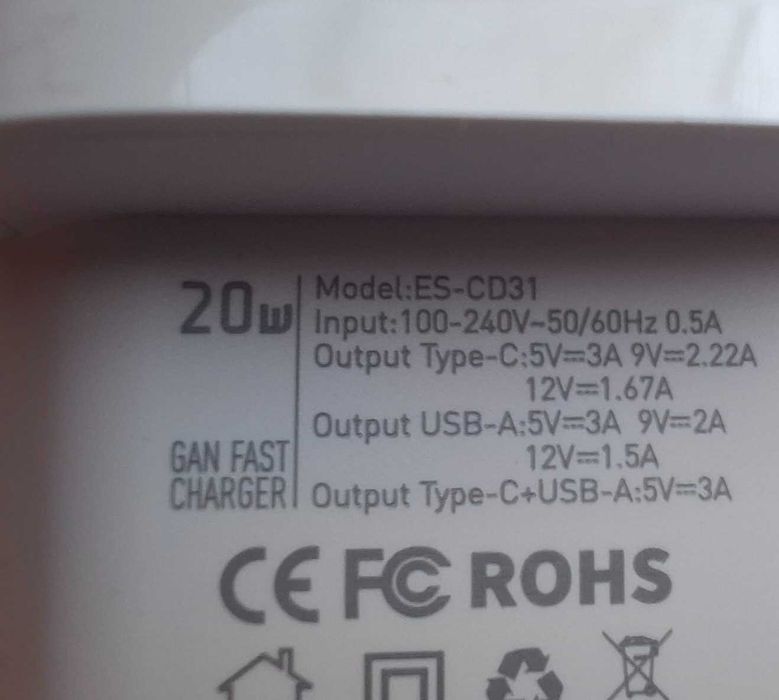 Зарядное устройство для телефона Essager GaN 20W 30W 33W