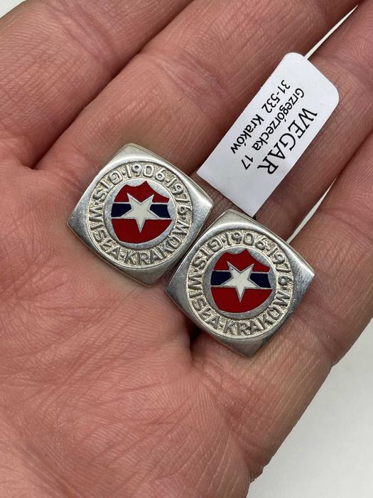 Spinki do Koszuli - 13,19g - 70 lat GTS Wisła Kraków - IMAGO ARTIS