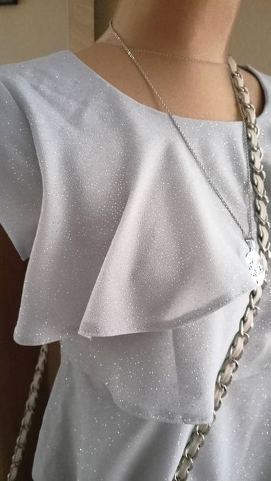 Sukienka elegancka błyszcząca S