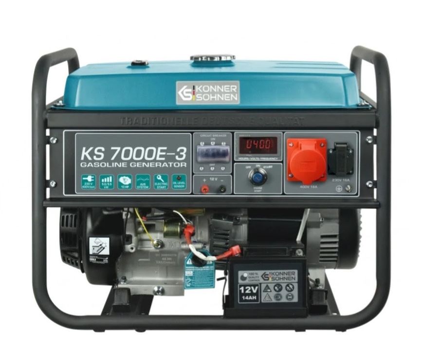 KS 7000 E 3  бензиновий трифазний генератор 7.5кВт konner sohnen