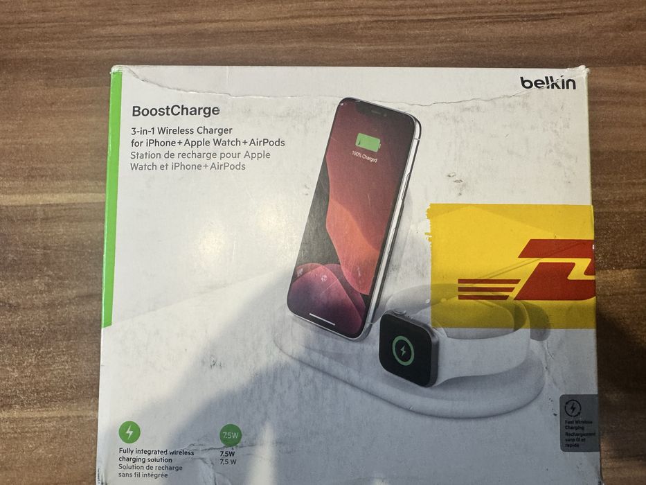 Belkin BoostCharge 3w1 ładowarka iPhone Apple Watch AirPods Qi 7,5W