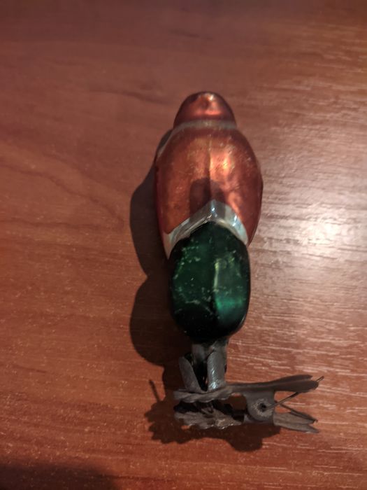 Ёлочная игрушка на прищепке.Цена снкгиря 600 редкая 59-60 годов