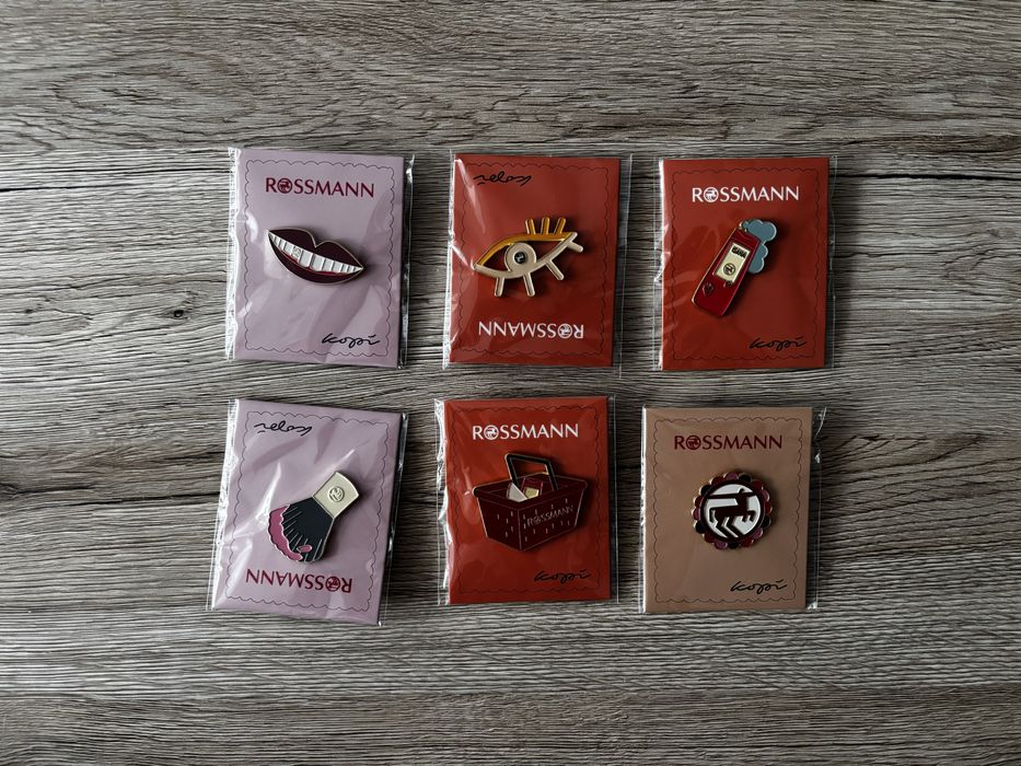 Piny - przypinki Rossmann 6 szt