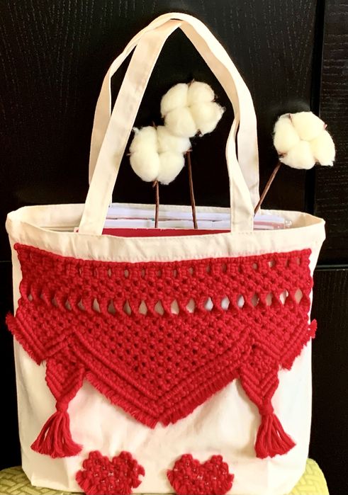 Produtos de macramê,shopper