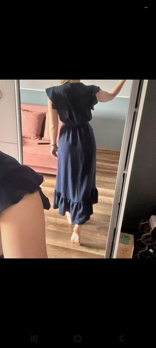 Sukienka 36 s falbany wesele Komunia Chrzciny