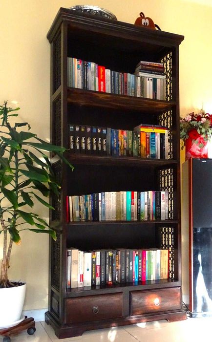 Biblioteka / witryna z drewna egzotycznego palisander - AlmiDecor