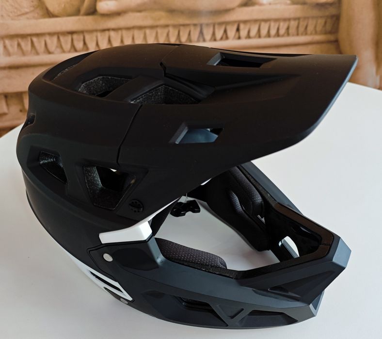 повнолицевий велошолом для МТВ/ендуро/даунхілу/ВМХ зі знімним козирком