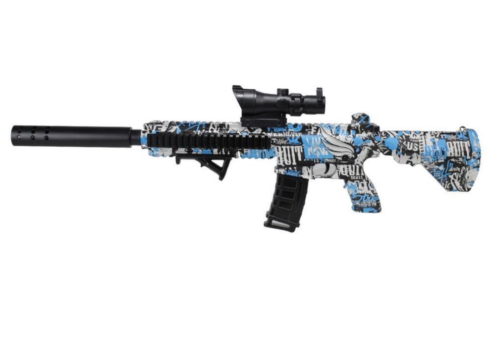 Автоматы на орбизах бластеры акумуляторные м416 ак47 синий