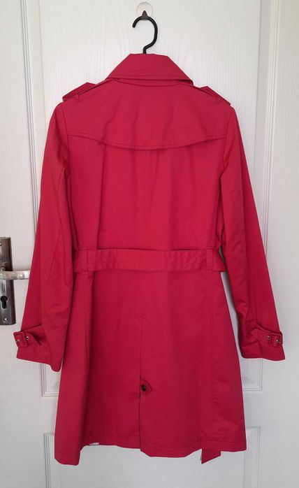 Nowy trencz płaszcz fuksja klasyczny Tatuum Megana 100% bawełna 34 XS