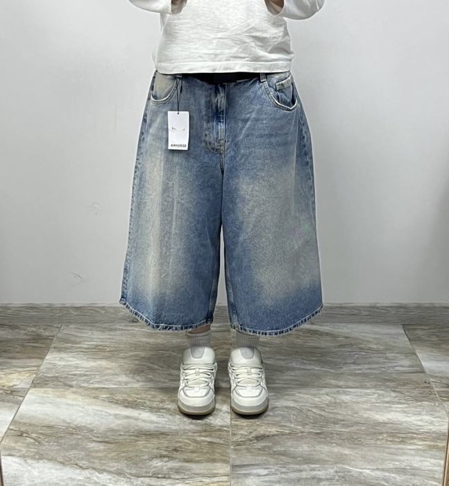 Нові мега широкі шорти джинсові SUPER BAGGY rap jeans shorts sk8 широкие шорты бегги реп ecko fubu jaded