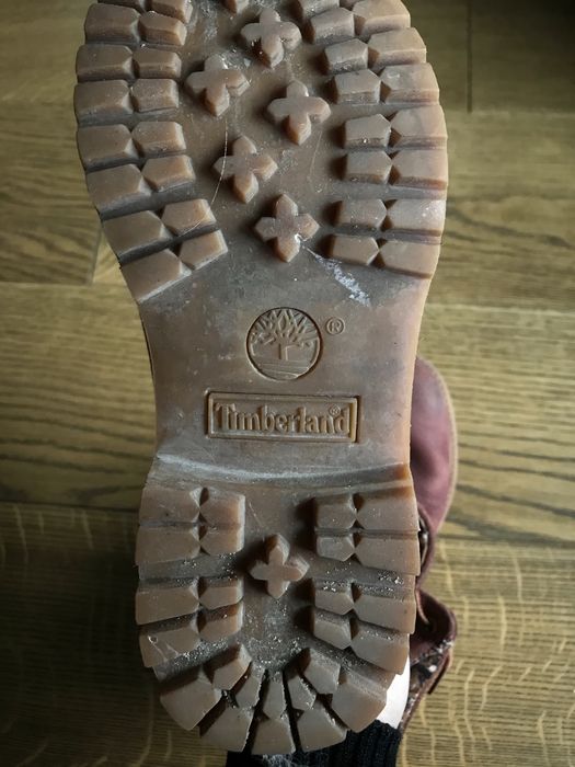 Timberland bordowe zimowe buty botki