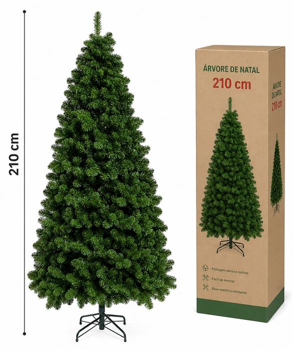 Arvores natal novas verdes 210 cm para entregas