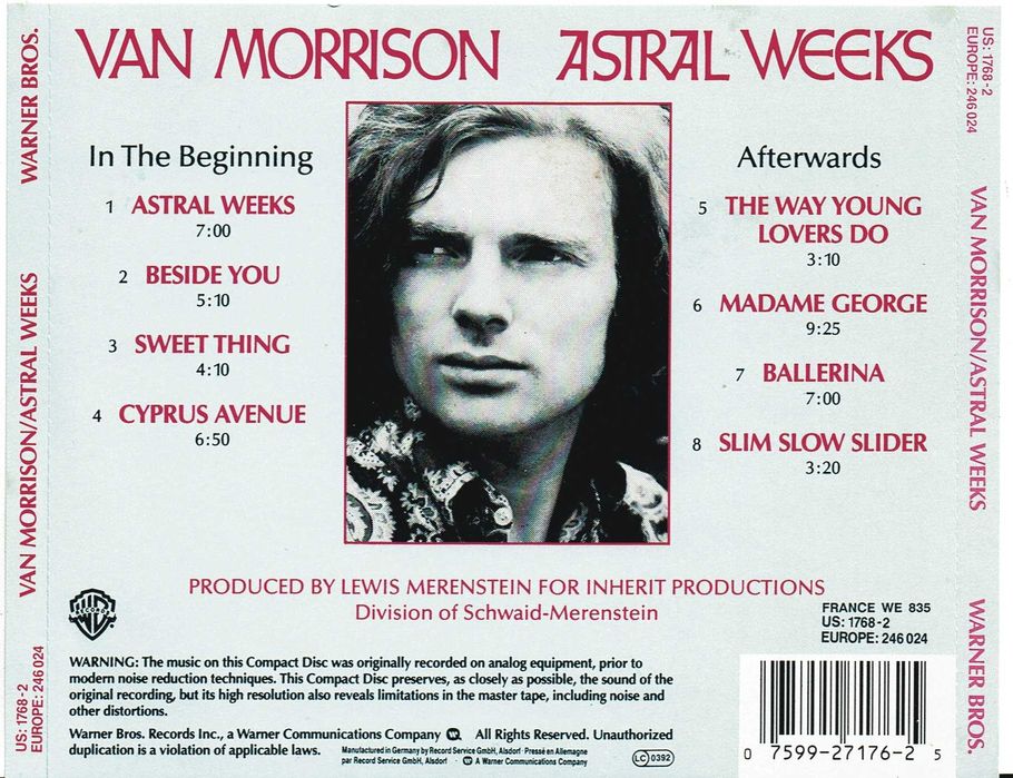 Van Morrison - Astral Weeks - CD Original