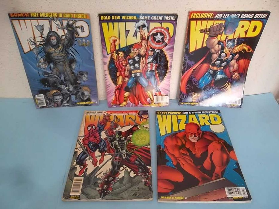 Revista WIZARD americana. Lote com 30 exemplares com os POSTERS