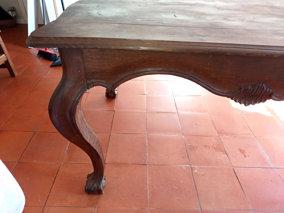 Mesa rustica em madeira maciça de carvalho