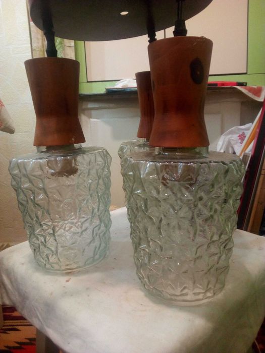 Настольная лампа и люстра времён ссср