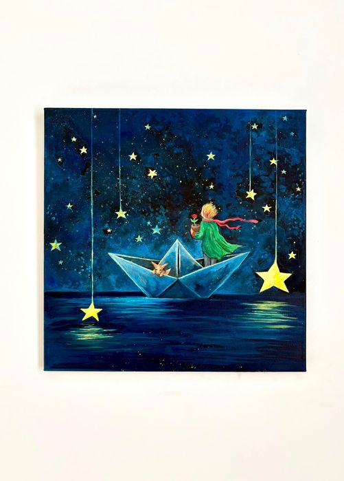 Mały Książę - obraz - akryl na płótnie 40x40 cm