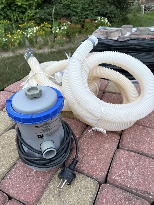 Pompa basenowa do basenu stelażowego rozporowego mała model 58145 25W Flowclear bestway intex węże