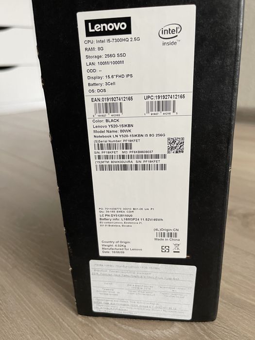 Ноутбук Lenovo Legion Y520 15-IKBN