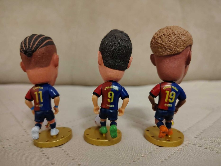 Zestaw 3x figurki piłkarzy Lewandowski/Yamal/Raphinha - Wysyłka Gratis