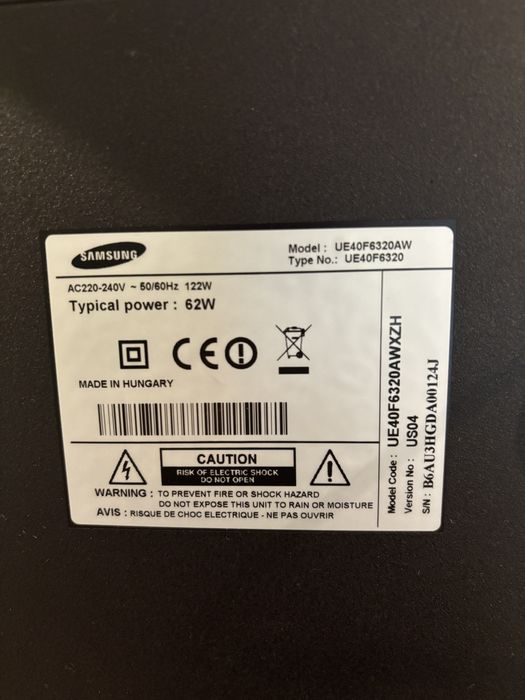 Telewizor Samsung SmartTV UE40F6320AW i dekoder