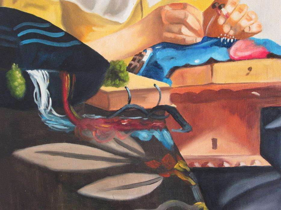 Pintura a óleo sobre tela 50*60 anos 90