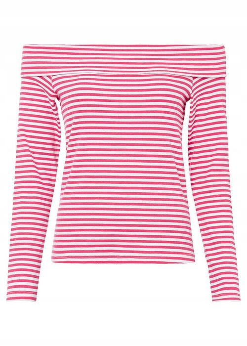 B.P.C bawełniana bluzka carmen w paski ^48/50