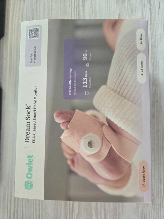 Смарт шкарпетка для новонароджених Owlet Dream Sock Smart Baby Monitor