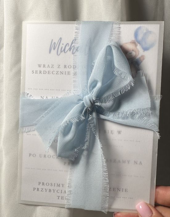 Zaproszenie na chrzest, roczek, urodziny, 18, 50, komunia, ślub