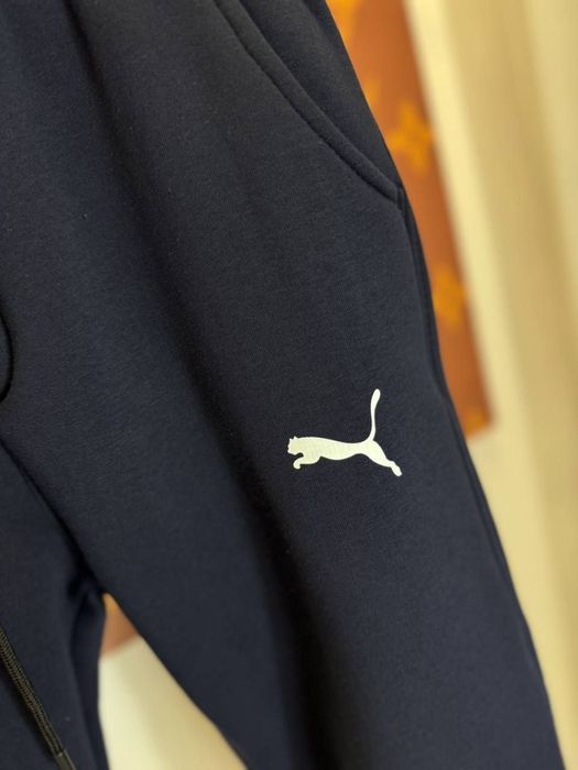 РАСПРОДАЖА -40%! Мужские спортивные штаны PUMA темно-синие на Флисе