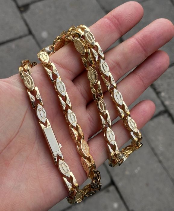 Złoty łańcuszek splot CARTIER 585