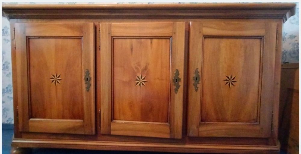 Комод Буфет-ІНВЕСТИЦІЯ Німечина 19 століття Biedermeier Дуб інкрустації "Роза ветров" Пишіть!
