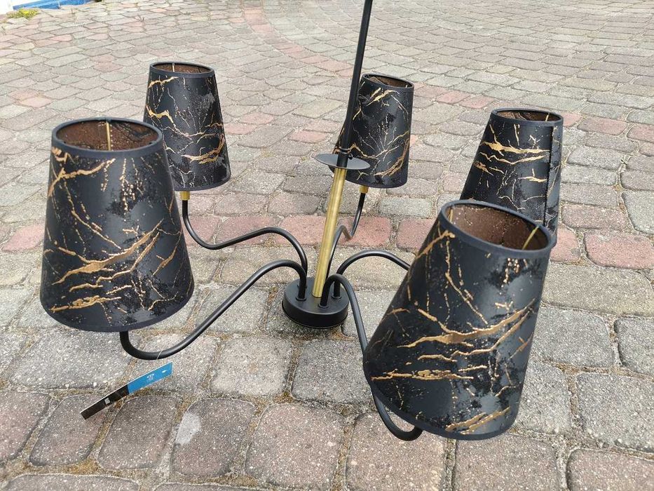 LAMPY Stojące + ŻYRANDOL - Nowe - Komplet