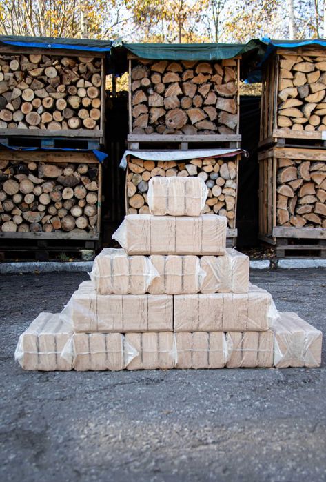 Brykiet Bukowo - Dębowy, 10kg, Dowóz, Brykiet, Brykiet drzewny