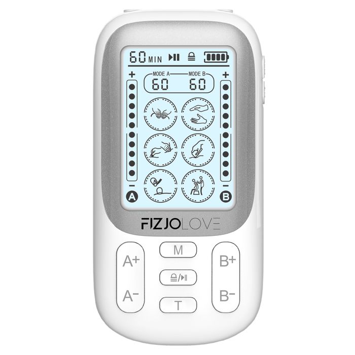 Elektrostymulator mięśni tens ems masaż stymulacja biały AS9020