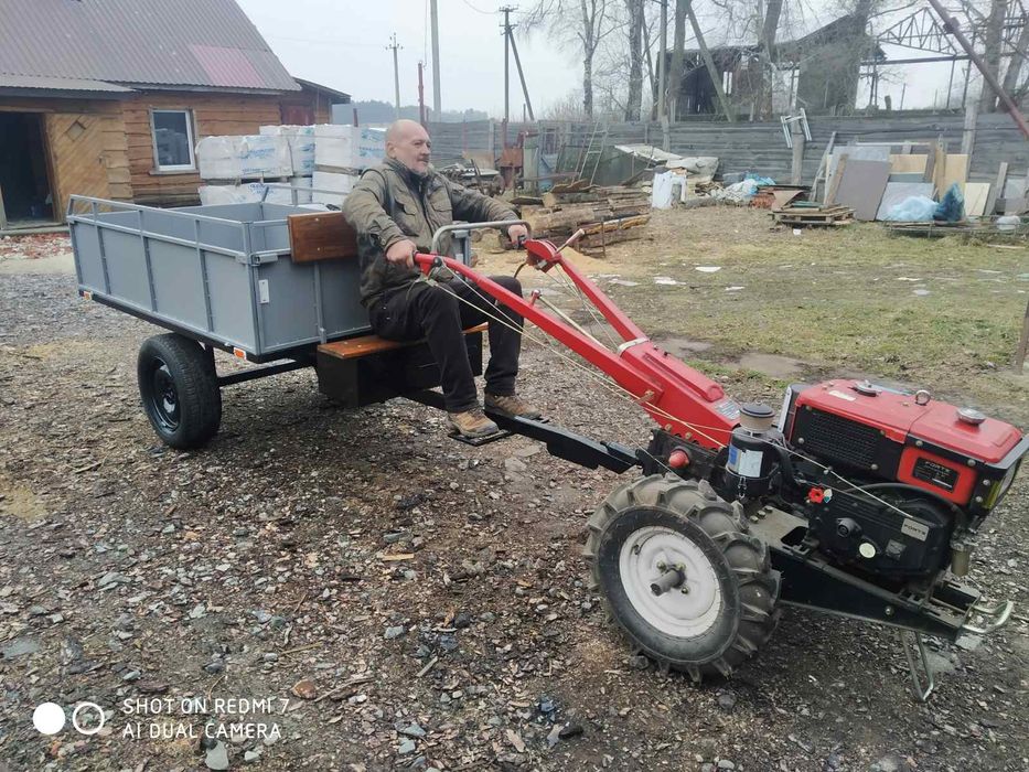 Причіп-самоскид до мотоблока